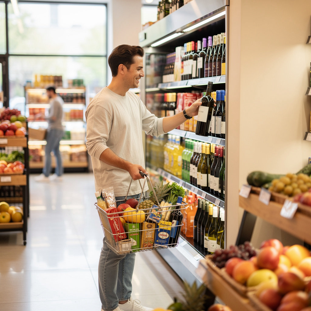 RIVIERA MARKET & LIQUOR interior showcasing grocery aisles and liquor selection in Santa Barbara, CA