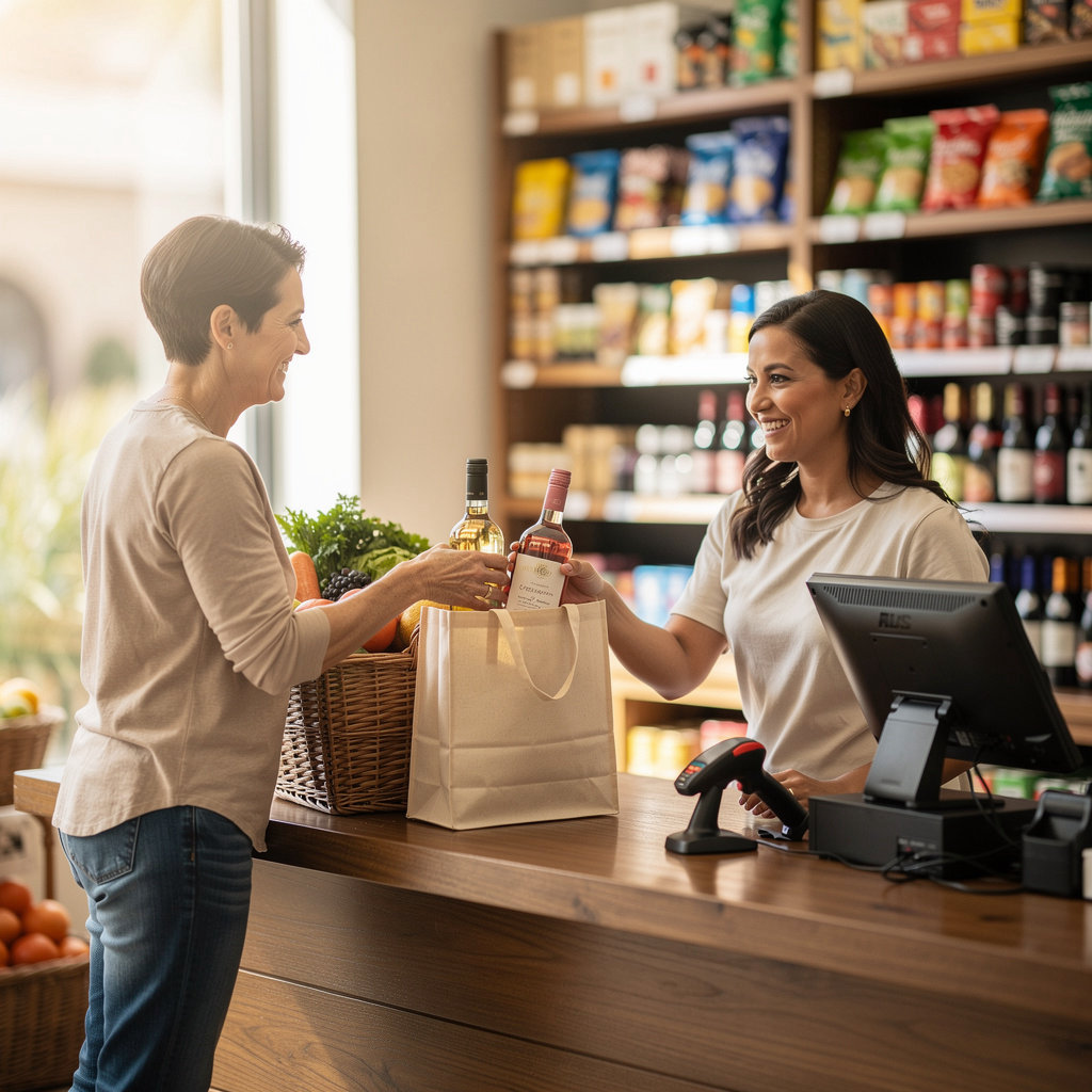RIVIERA MARKET & LIQUOR welcoming storefront in Santa Barbara, showcasing a clean, well-stocked neighborhood market and liquor store